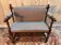 Petit banc d'office en acajou de style Louis XIII