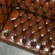 Chesterfield leather sofa, Art Deco style, fully restored.