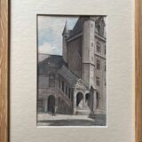 Painting Georges Joseph DUPIRE (1873-?) Palace of the Dukes Dijon Tour of Bare