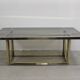 Dining table in chrome-plated steel and brass by Romeo Rega circa 1970