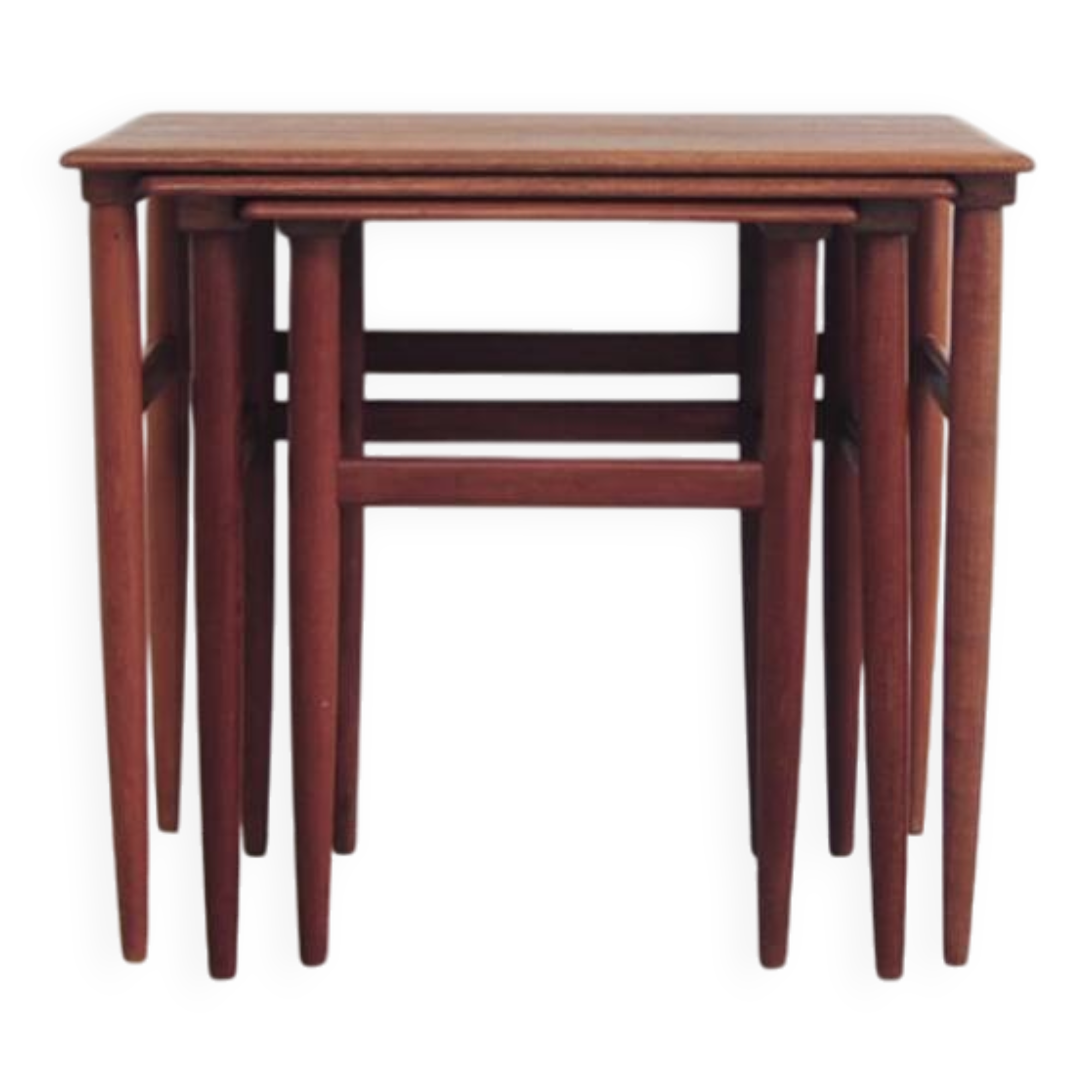 3 tables gigognes en teck, Danemark 1960