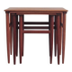 3 tables gigognes en teck, Danemark 1960