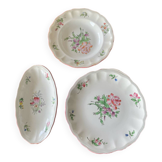 Lot de 3 plats/assiettes - Lunéville