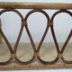 Shelf in curved bamboo and vintage rattan