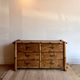 Commode sideboard vintage en bambou à 6 tiroirs,