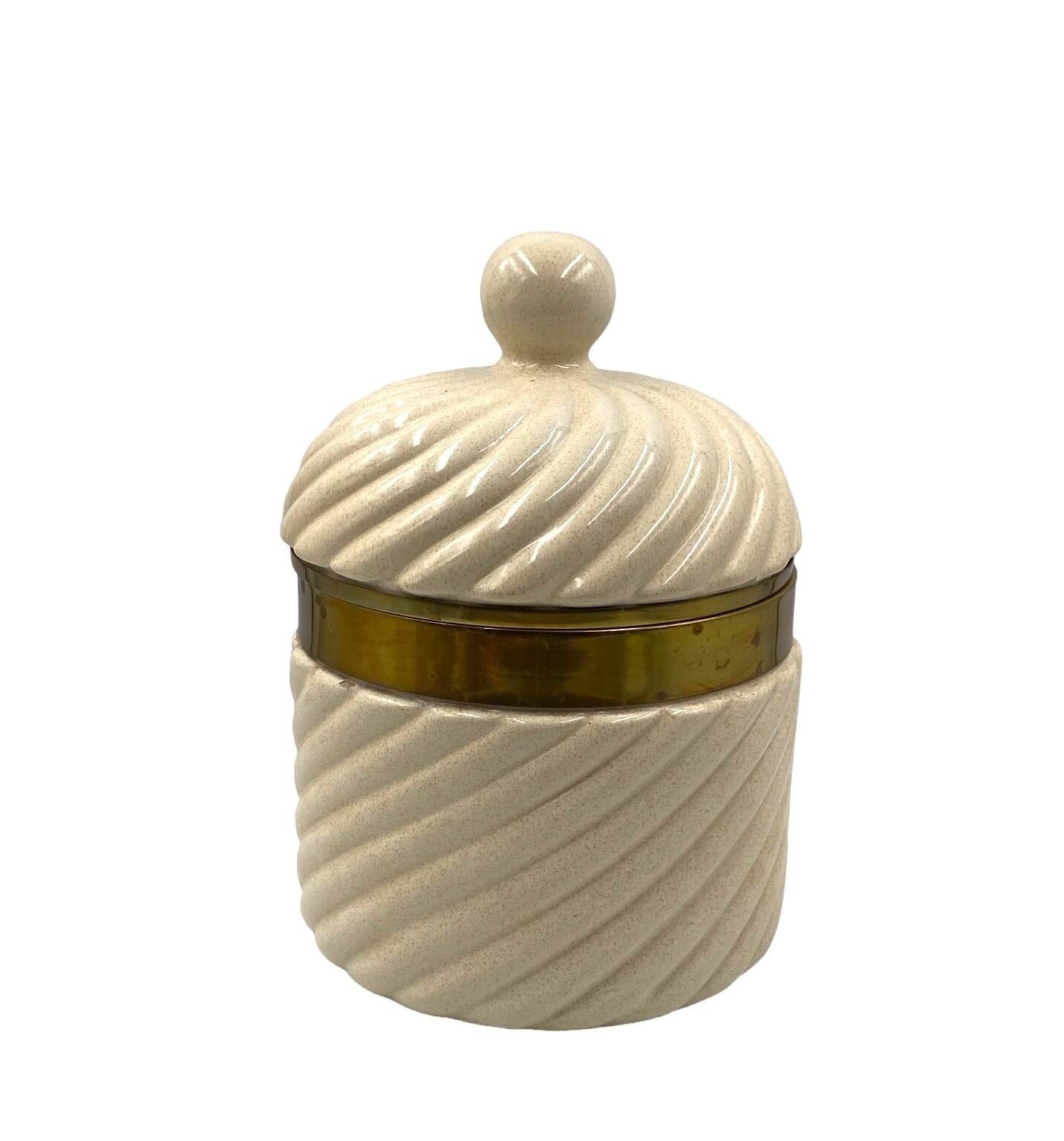 Tommaso Barbi, White Ice Bucket / jar, B Ceramiche Italy, ca. 1970