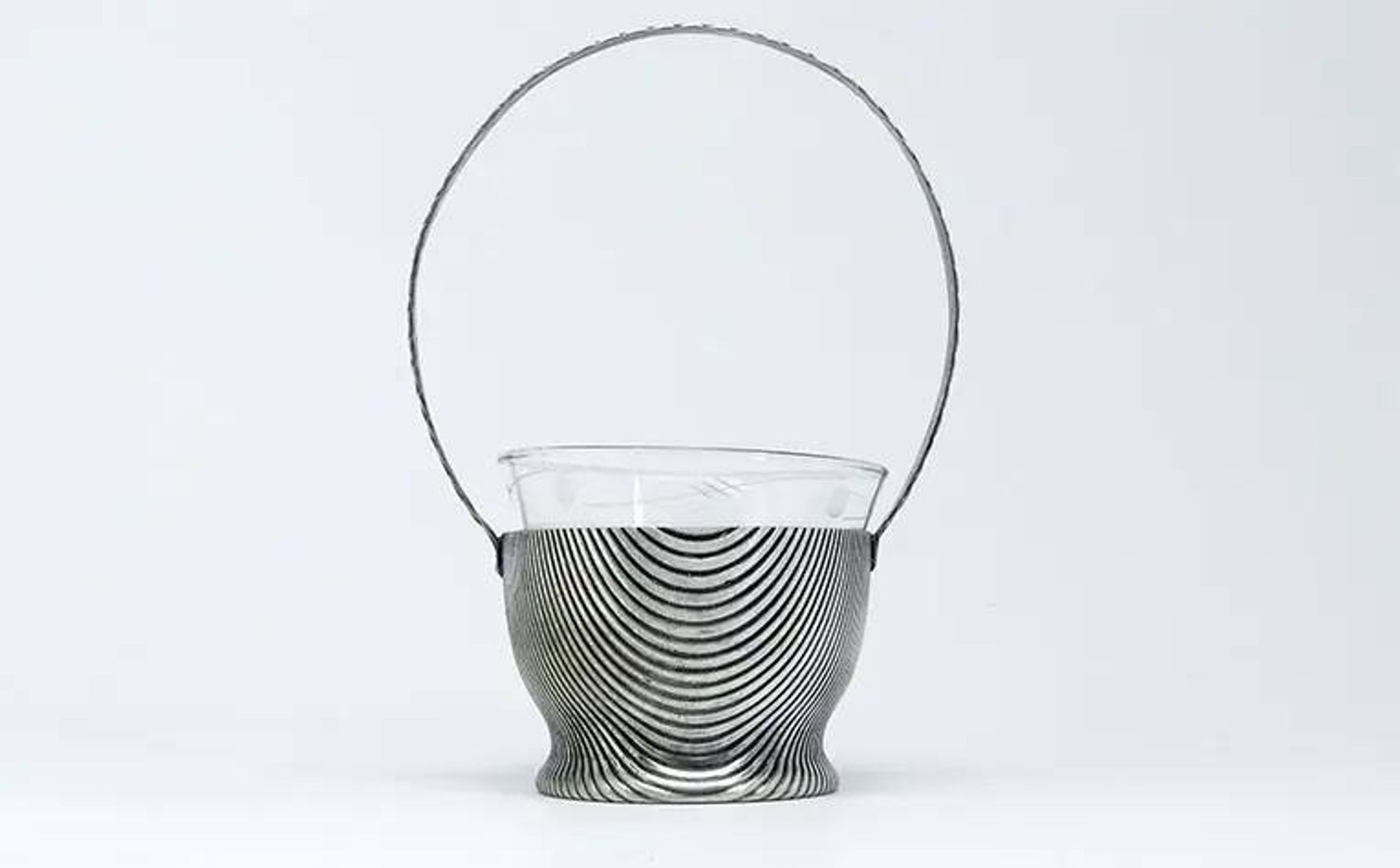 Art Deco sugar bowl, silver-plated brass, Szandrik, Hungary, 1930s