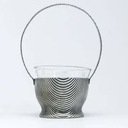 Art Deco sugar bowl, silver-plated brass, Szandrik, Hungary, 1930s
