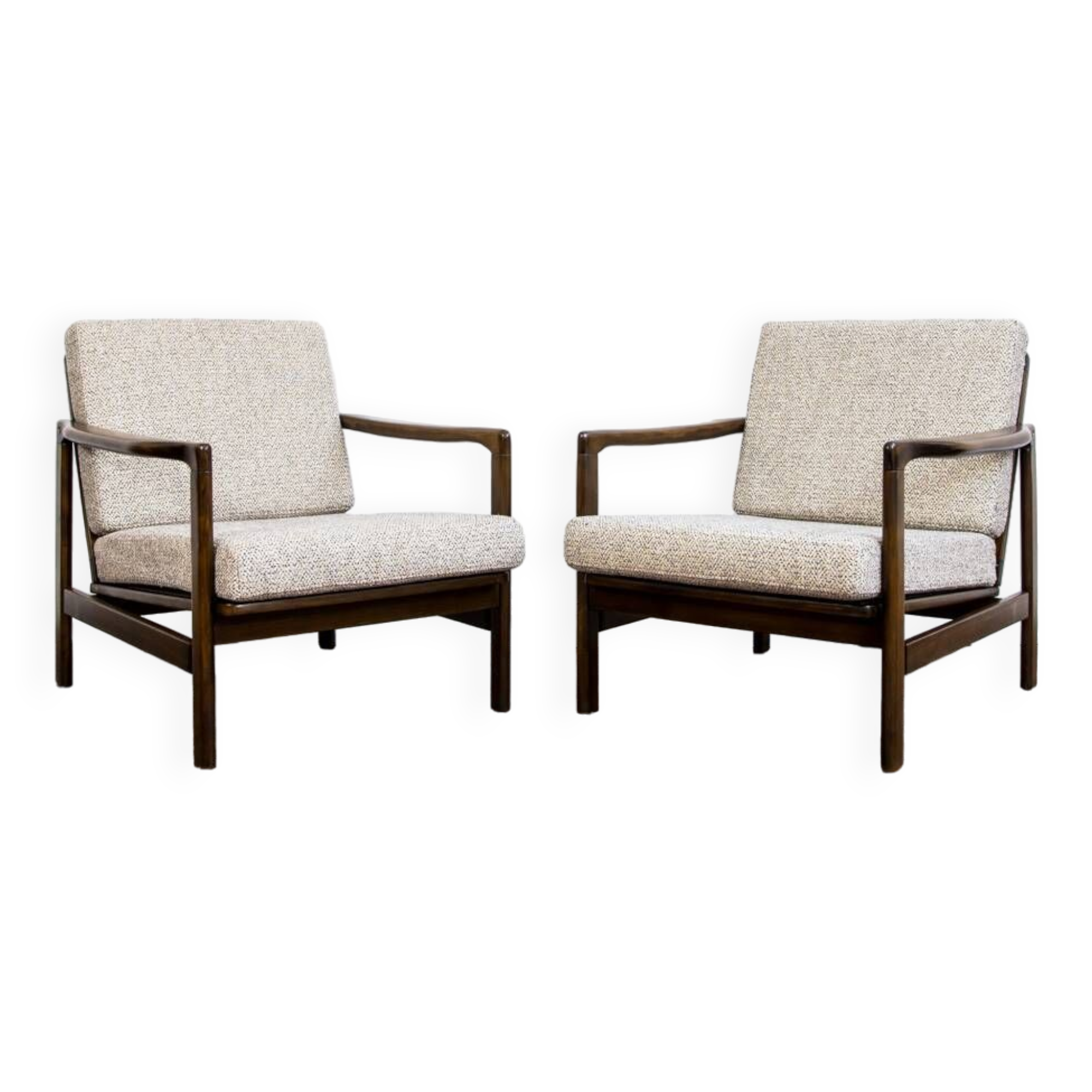 Pair of B-7522 Armchairs by Zenon Bączyk, 1960s