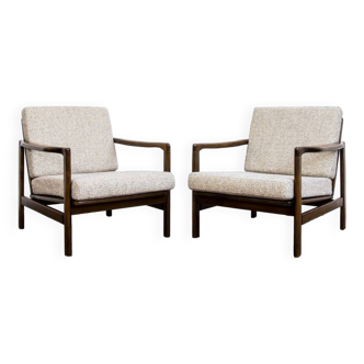 Pair of B-7522 Armchairs by Zenon Bączyk, 1960s