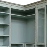 Cabina Armadio Aperta Classica in Tonalità Celeste/Grigio Perla con Isola C