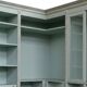 Cabine Armadio Ouverte Classique en Teinte Céleste/Gris Perle avec Îlot C