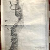 Old nautical map Mediterranean Sea - Corsica - From Bastia to Porto Vecchio