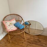 Oval bevelled mirror - 72x51cm