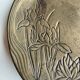 Vintage Austrian brass plate, frog on lily pad, Art Nouveau, Jugendstil ring.