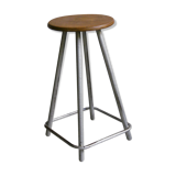 Wood and metal stool
