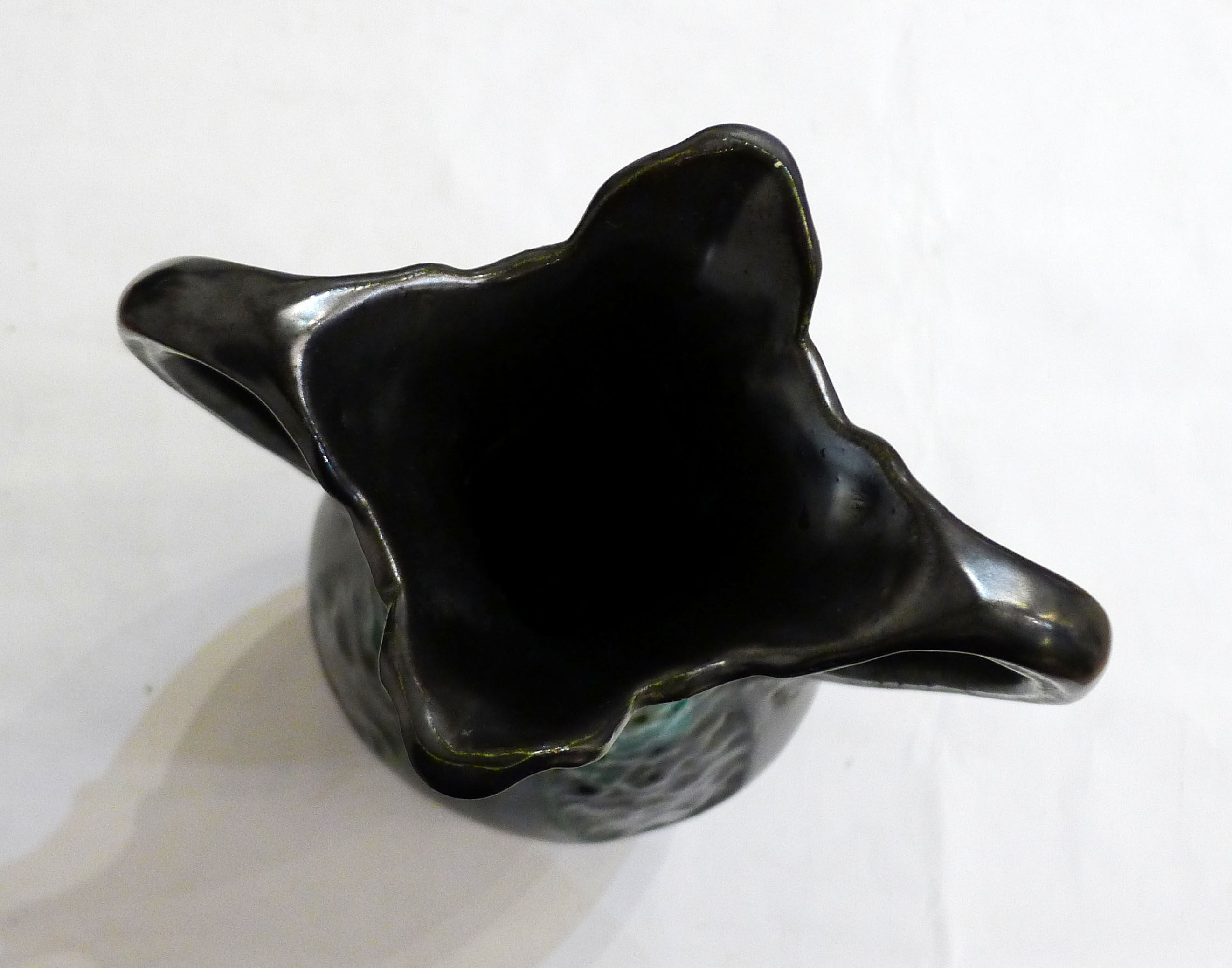 Amphora vase in metallic stoneware