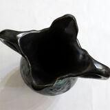 Amphora vase in metallic stoneware
