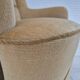 Fauteuil à dossier haut danois des années 1970, état d'origine, mobilier en velours.