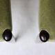 Pair of chairs Model No 71 by Niels Møller in teak and moss green velvet, 1960.