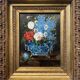 Hsp painting "still life with wild flowers" 19th century signed bournay + frame