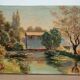 Old painting, Oil on canvas, beautiful landscape