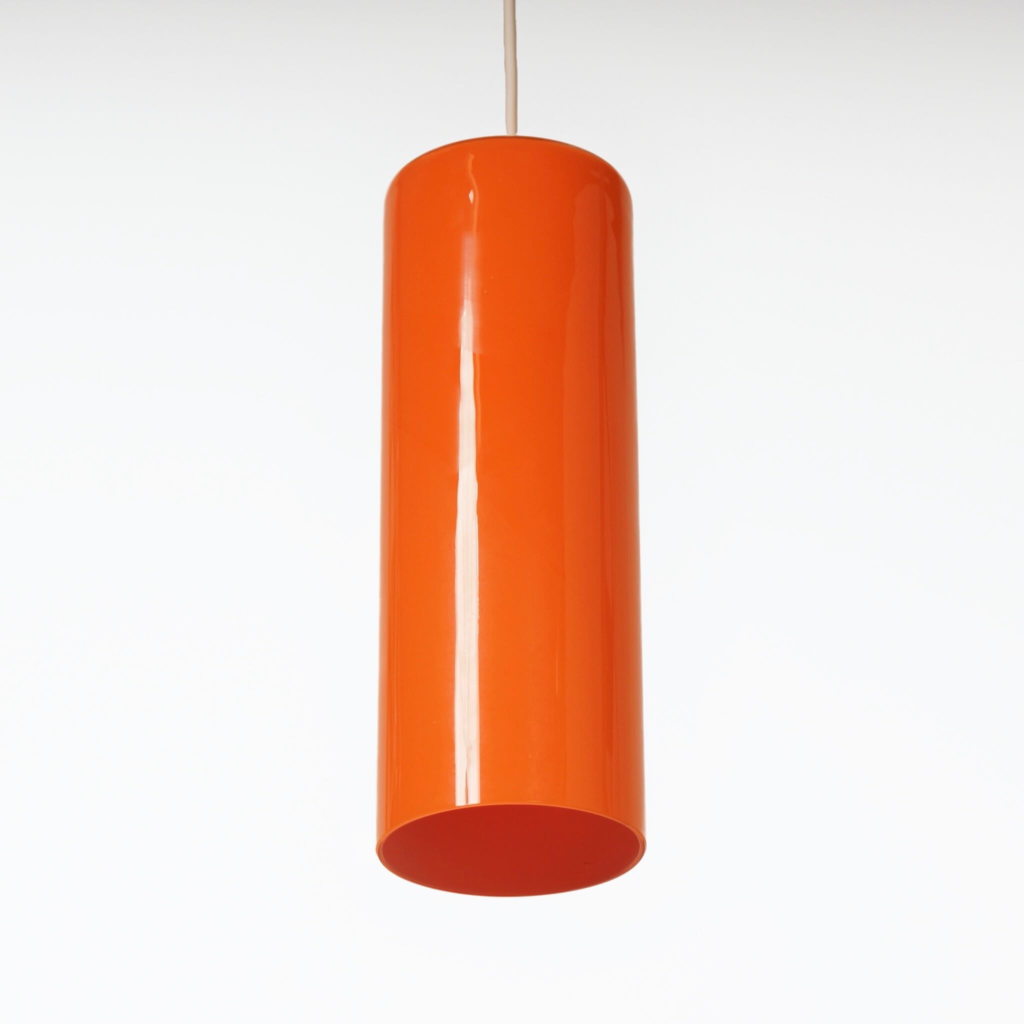 Suspension Murano Venini 486a par Paolo Venini pour Venini & C., 1962, orange