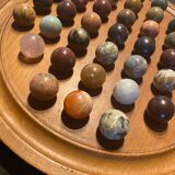 Solitary game of Madagascar, semi-precious stones, rosewood