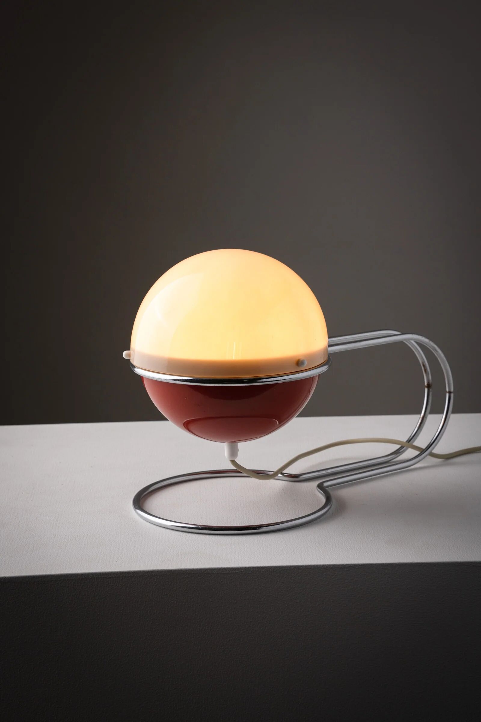 Lampe de table Space Age rouge Formland par Sidse Werner et Leif Alring pour Fog & Mørup, Danemark, années 1970