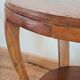 Art deco style solid wood double top side table