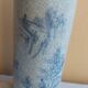 Small vintage cracked effect soliflore vase