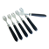Set de 6 fourchettes à huitres 19e en bois d'ébène
