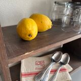 Patinated wood shelf