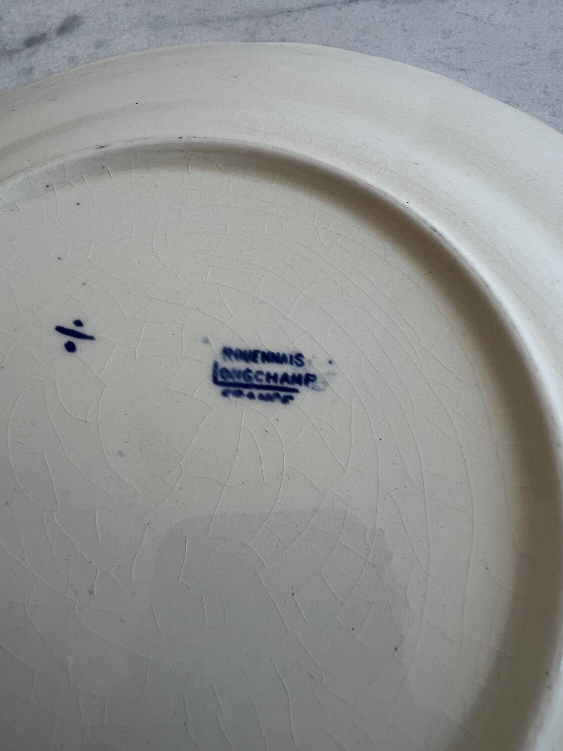 Longchamp France dinner plates, Rouennais model