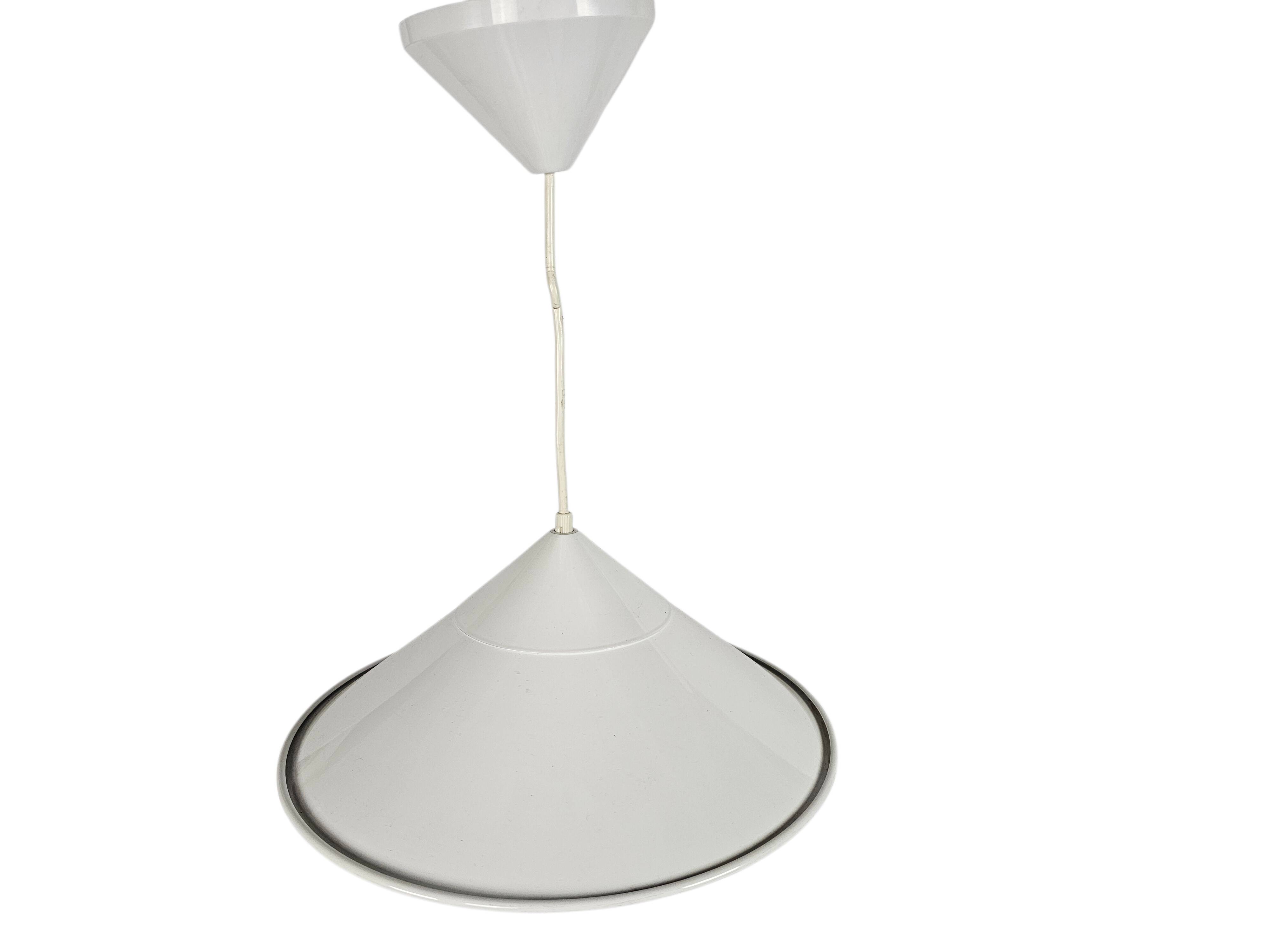 Vintage - Post Modern - UFO pendant lamp - Louis Poulsen style - enamel - 8
