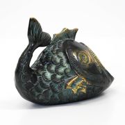 Mid Century bronze table or hand fish ashtray by Walter Bosse