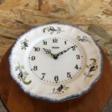 Old clock clock star ceramic plate sarreguemines vintage