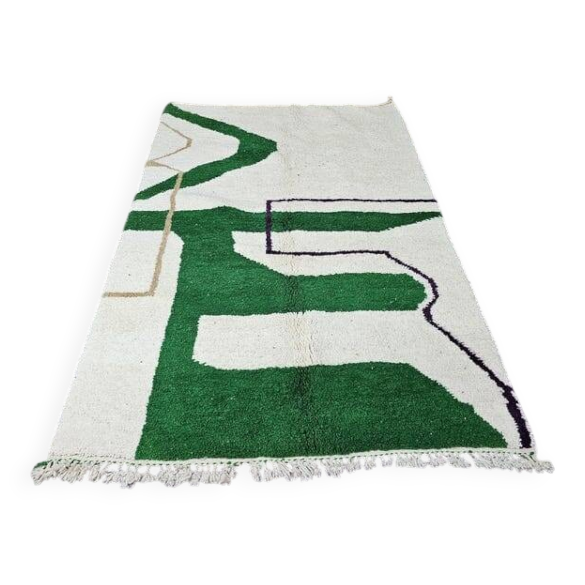 Colorful handmade Berber wool rug
