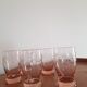 Set of 5 pink glasses