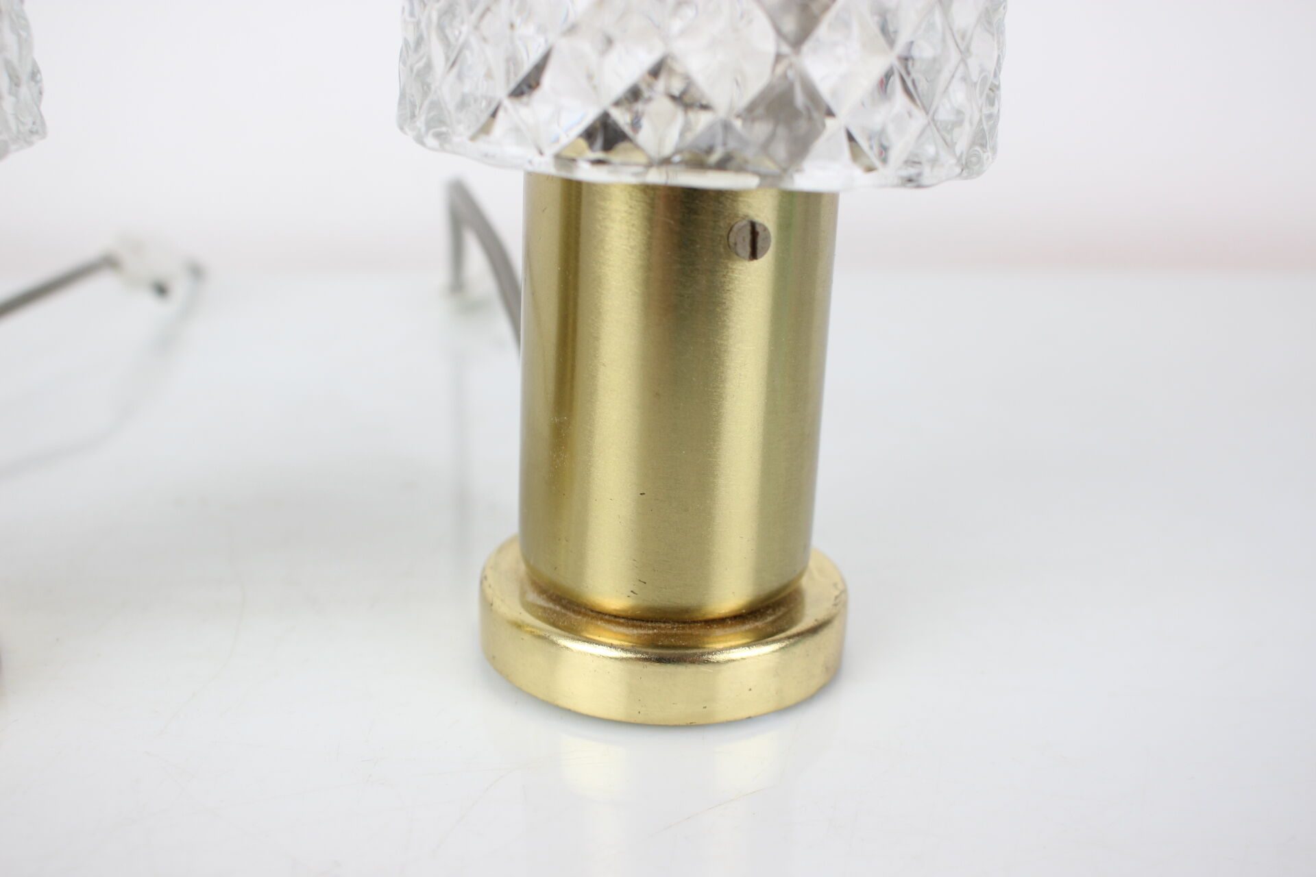 Midcentury Gold Table Lamps, Kamenický Šenov, Preciosa, 1970s