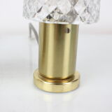 2 lampes de table en or du milieu du siècle, Kamenický Šenov, Preciosa, années 1970