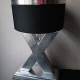 Lamp in X, cross, steel, design