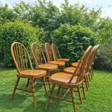 Set of 8 Baumann bistro chairs