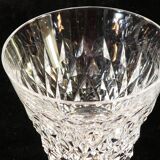 9 water glasses in crystal cut with diamond tip cristallerie de lorraine