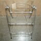 Chaise pliante en métal et lucite, dossier pivotant