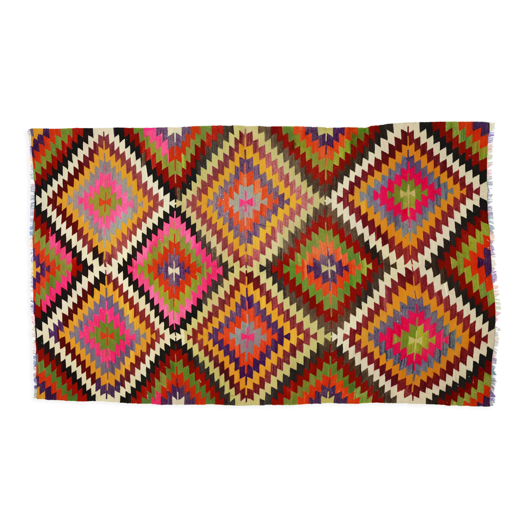 Anatolian handmade kilim rug 264 cm x 172 cm