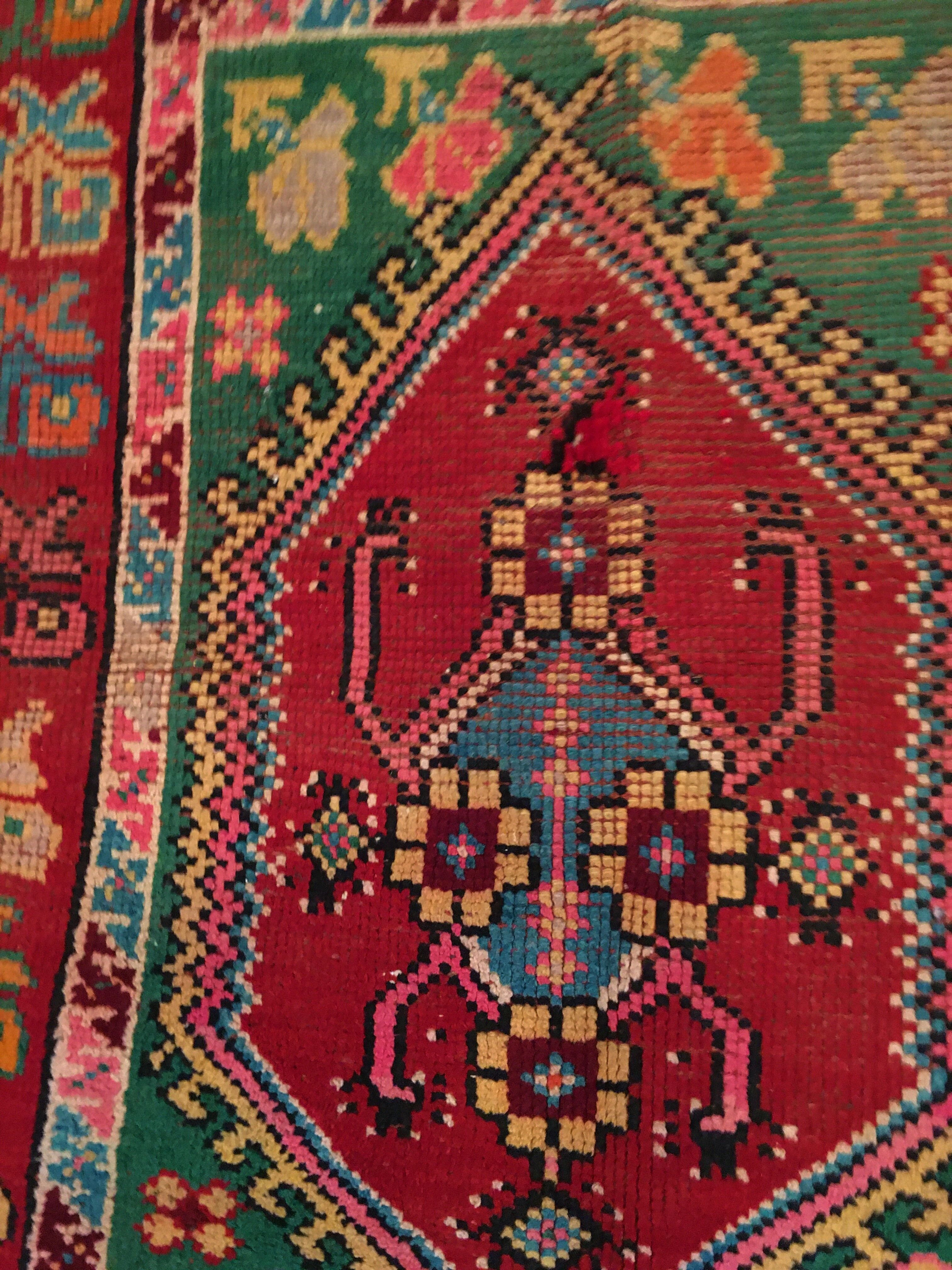 Berber wool carpet 95x115cm