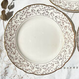 Villeroy & Boch dessert service in white porcelain golden flowers