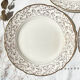 Villeroy & Boch dessert service in white porcelain golden flowers