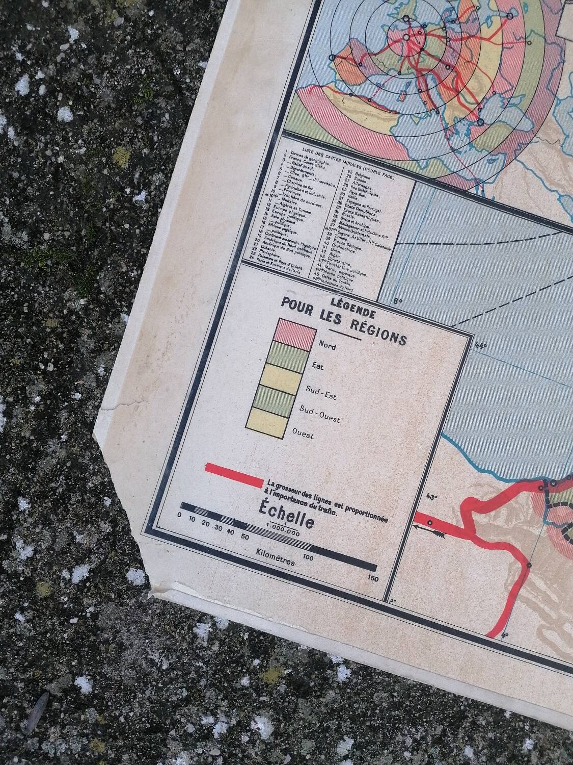 Old map France Chemins de fer Lablache.